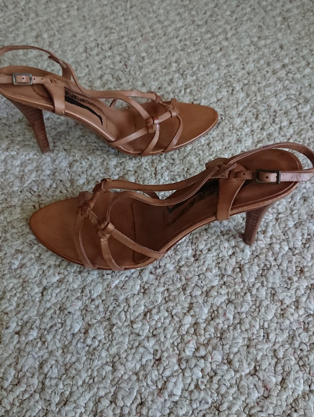 Sigerson Morrison Strappy Brown Leather Sandals Made in Italy size 6
